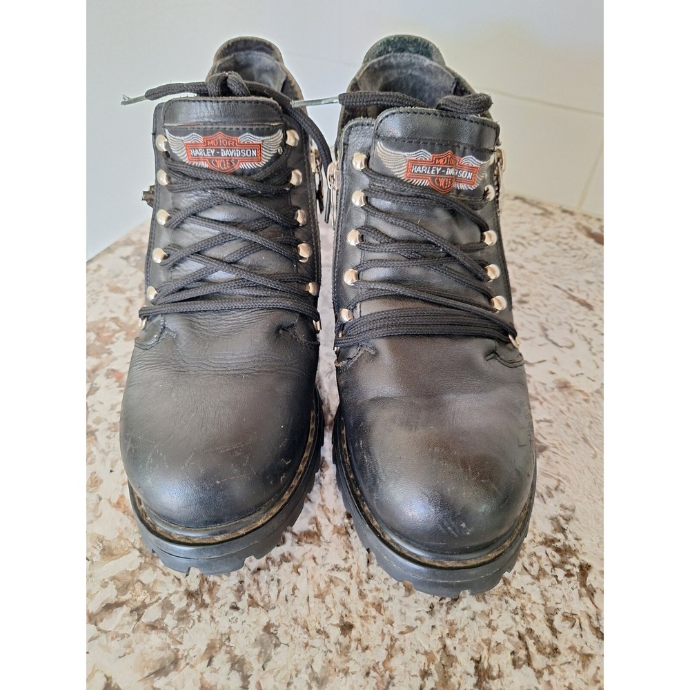 Harley-Davidson Motorcycle Boots 28870 Black Leather Women - Sz 9